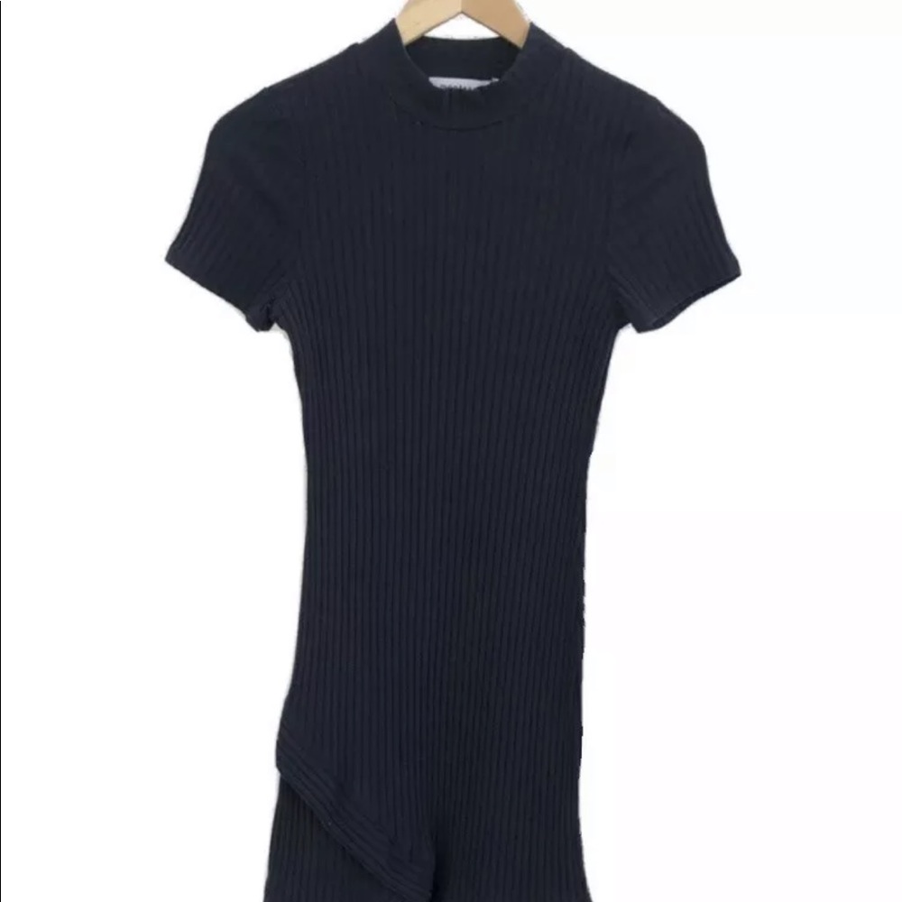 MONTEAU High Neck Knit Dress in Grey